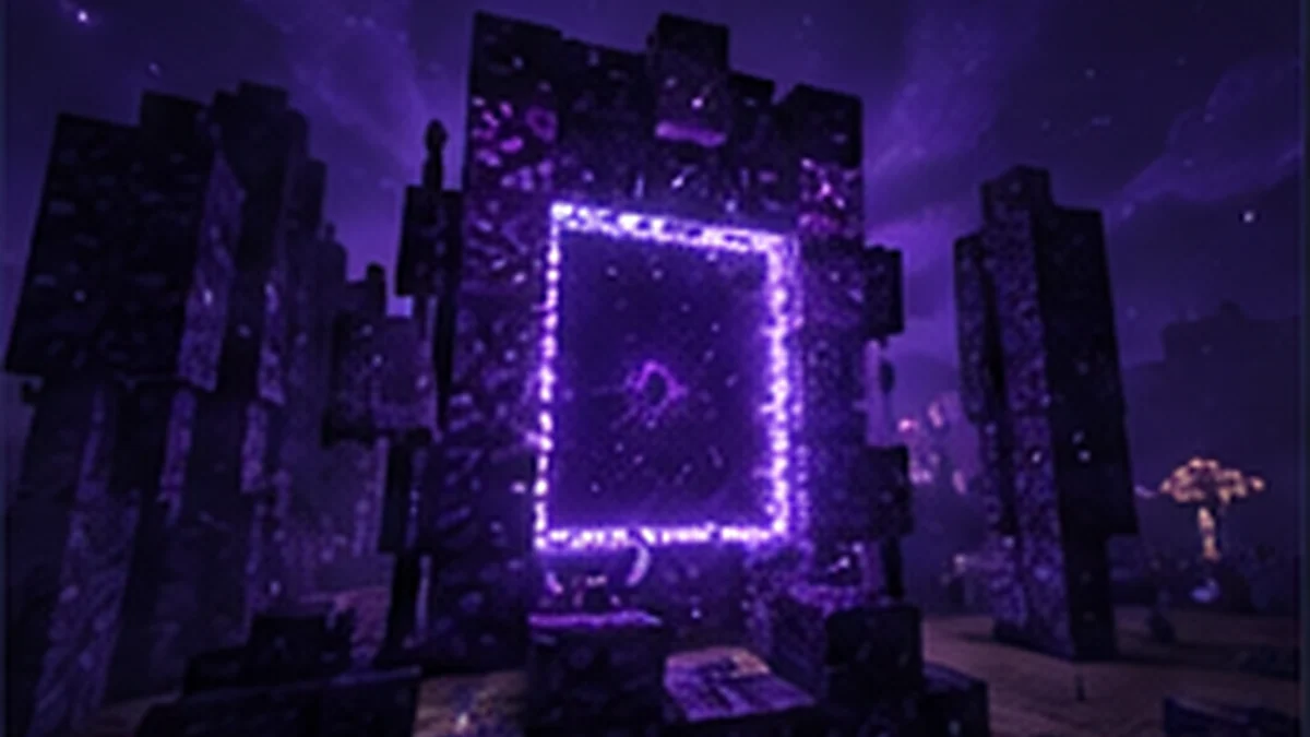 Glowing purple portal artwork for the Better End installation guide